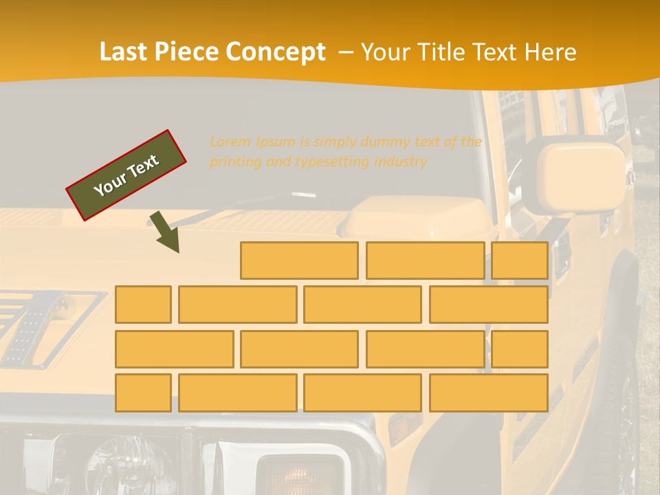 Utility Vehicle White PowerPoint Template