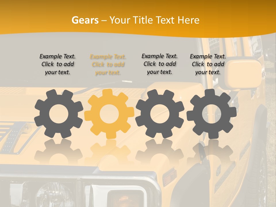 Utility Vehicle White PowerPoint Template