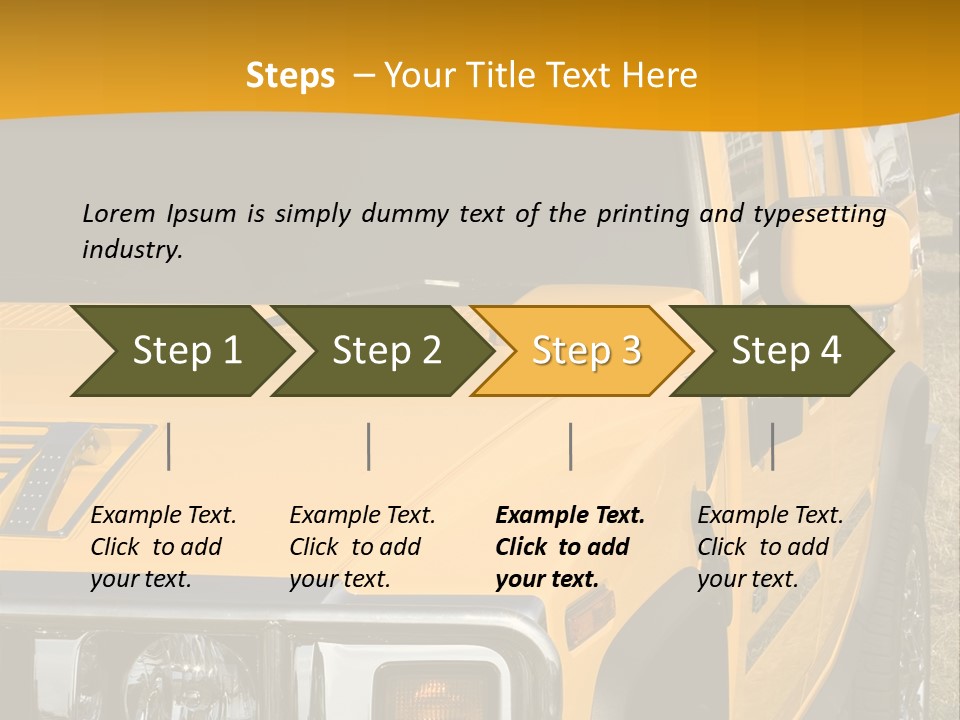 Utility Vehicle White PowerPoint Template