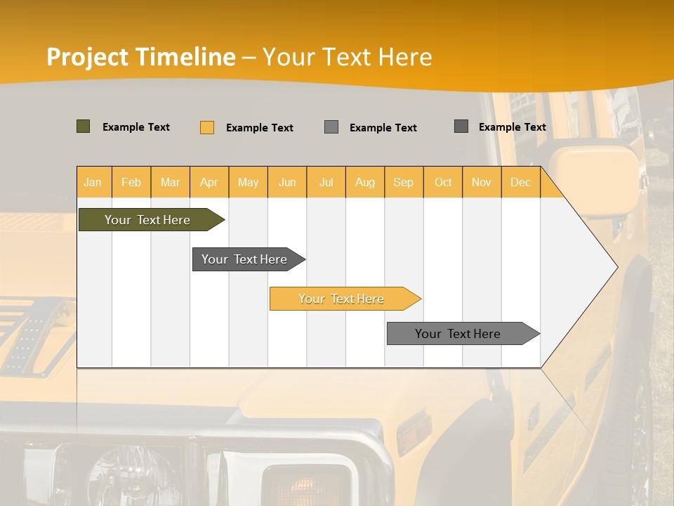 Utility Vehicle White PowerPoint Template