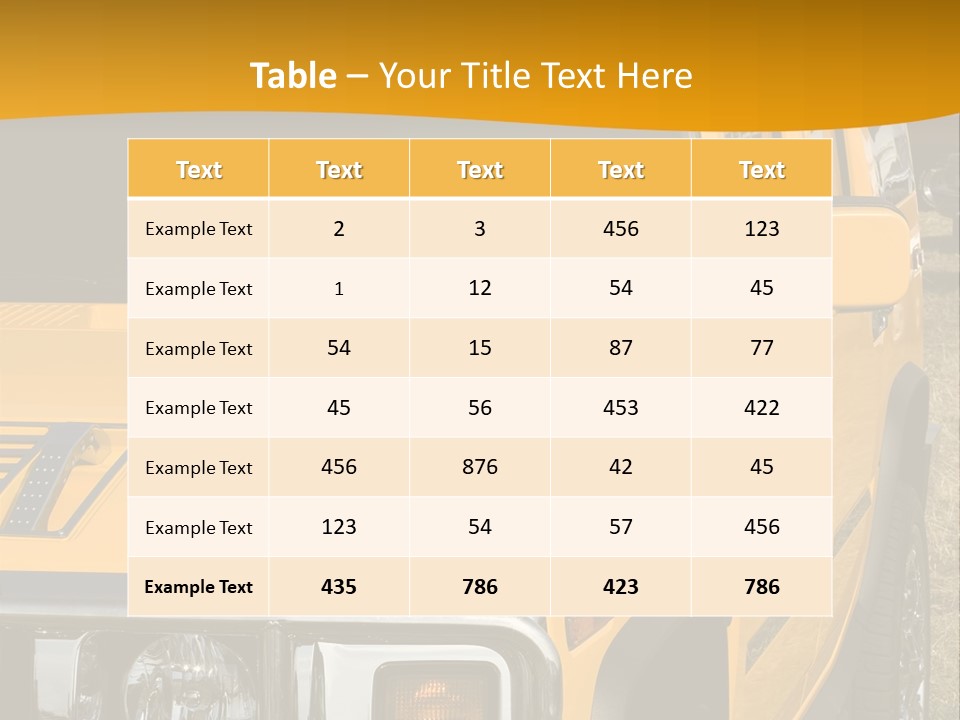 Utility Vehicle White PowerPoint Template