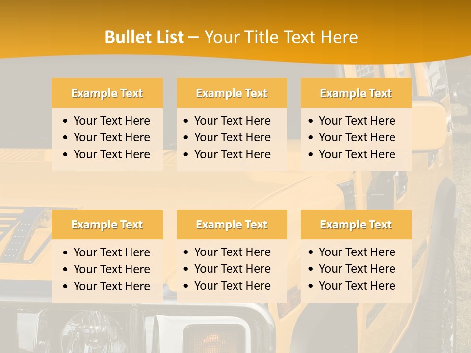 Utility Vehicle White PowerPoint Template