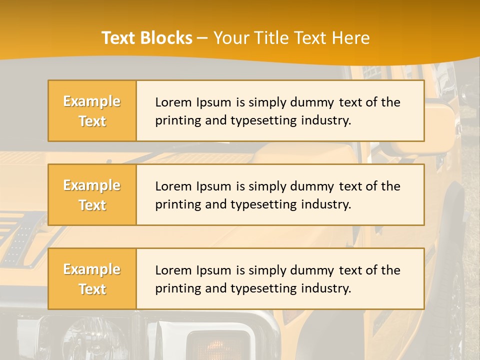 Utility Vehicle White PowerPoint Template