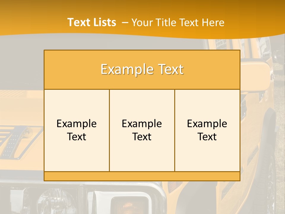 Utility Vehicle White PowerPoint Template