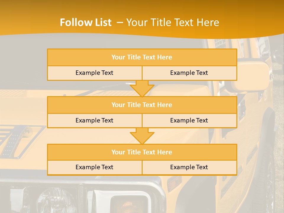 Utility Vehicle White PowerPoint Template