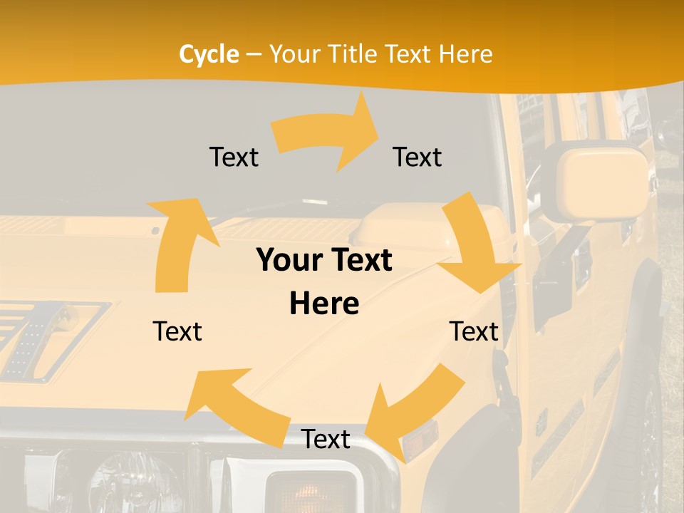 Utility Vehicle White PowerPoint Template