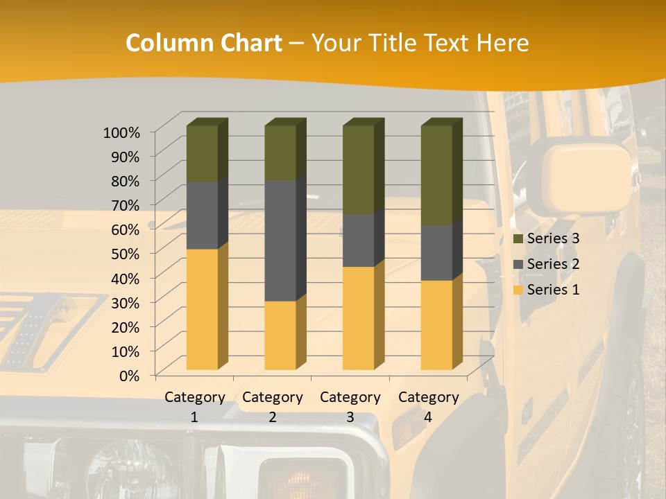 Utility Vehicle White PowerPoint Template