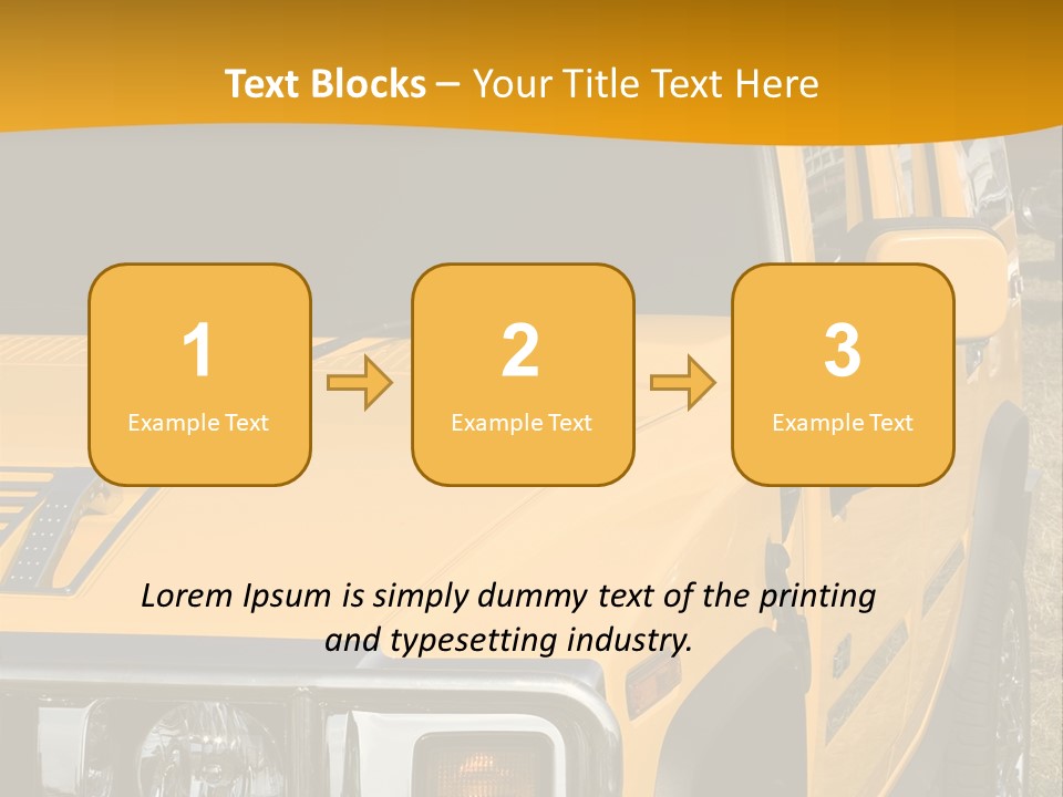 Utility Vehicle White PowerPoint Template