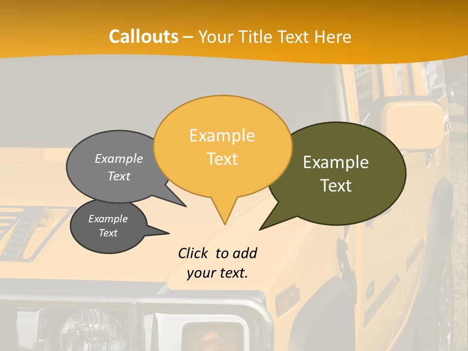 Utility Vehicle White PowerPoint Template