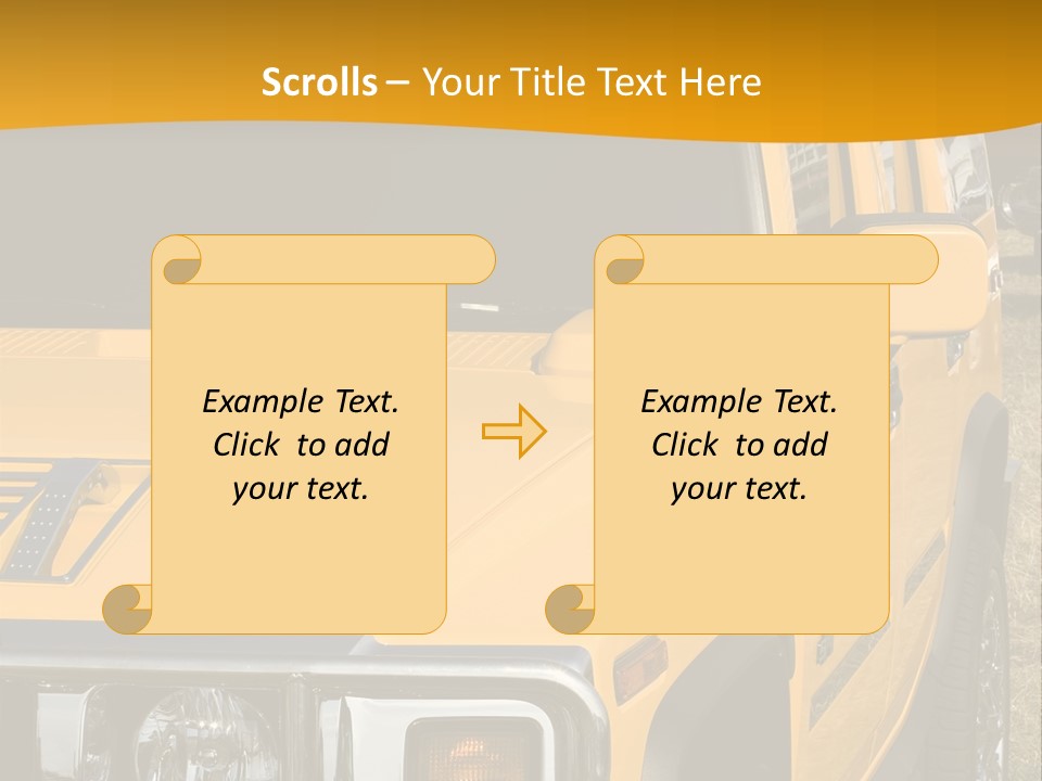 Utility Vehicle White PowerPoint Template