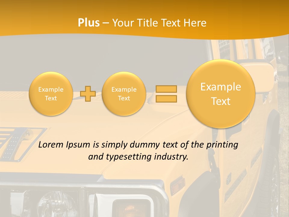 Utility Vehicle White PowerPoint Template