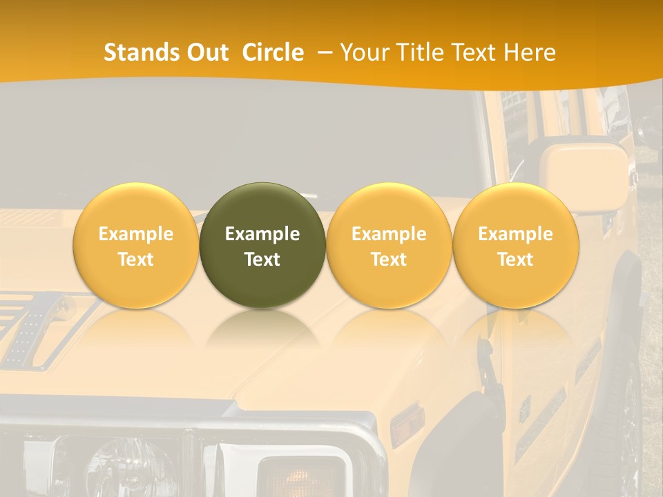 Utility Vehicle White PowerPoint Template