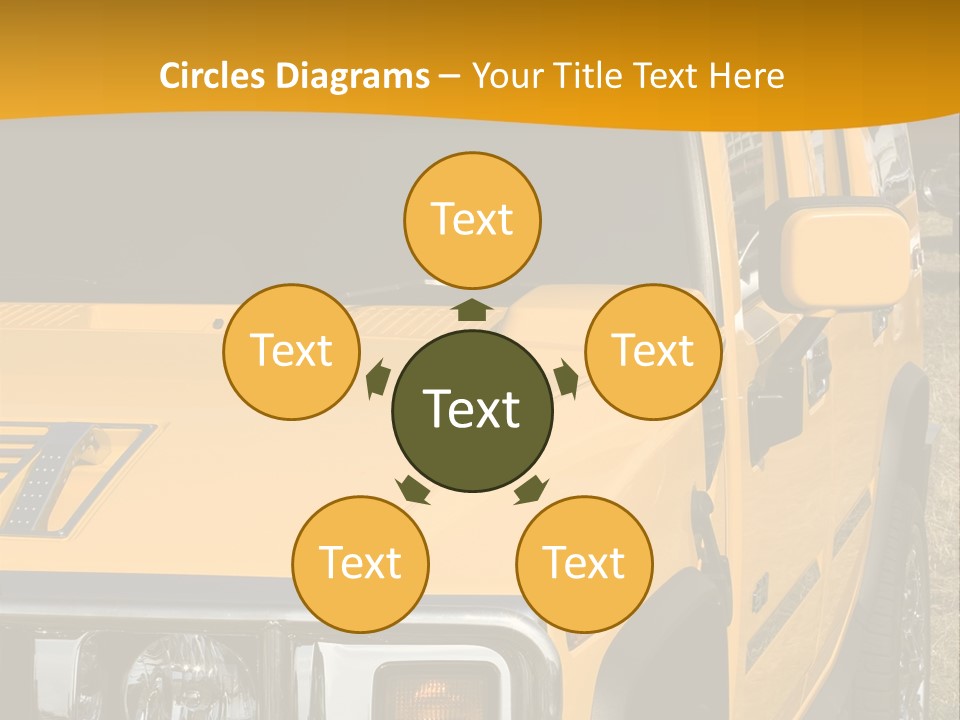 Utility Vehicle White PowerPoint Template