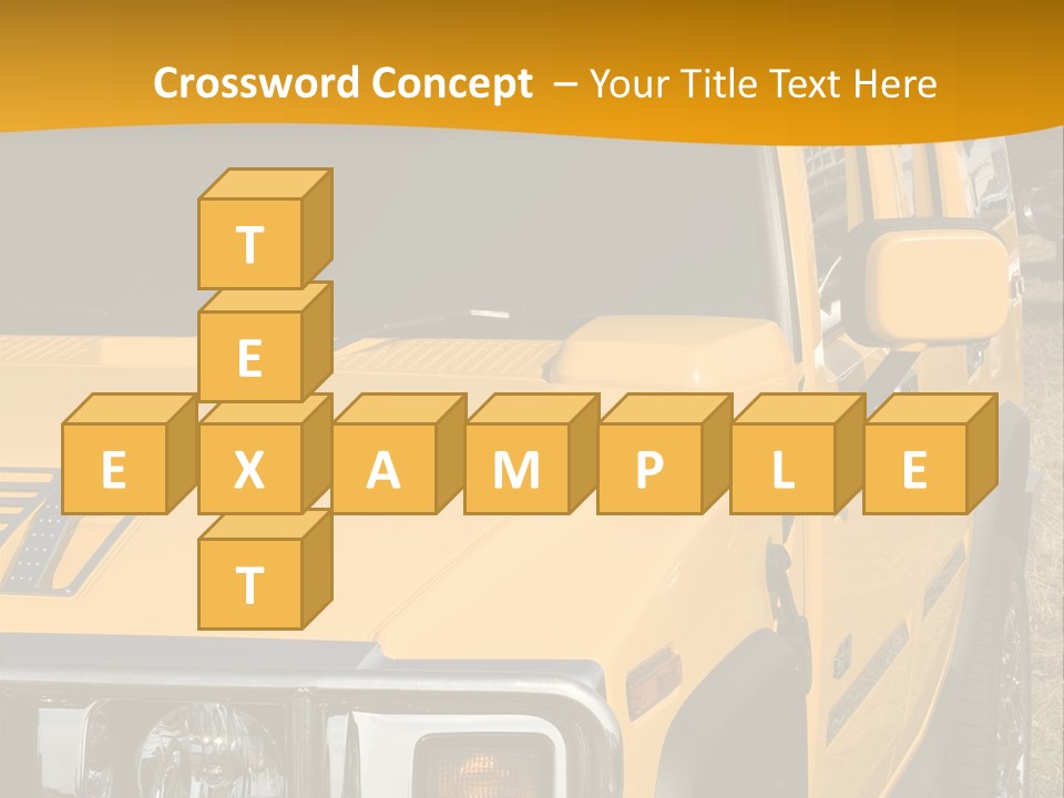 Utility Vehicle White PowerPoint Template