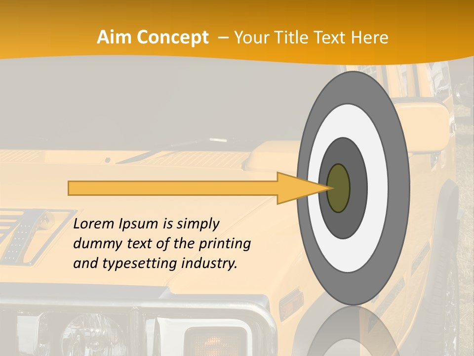 Utility Vehicle White PowerPoint Template