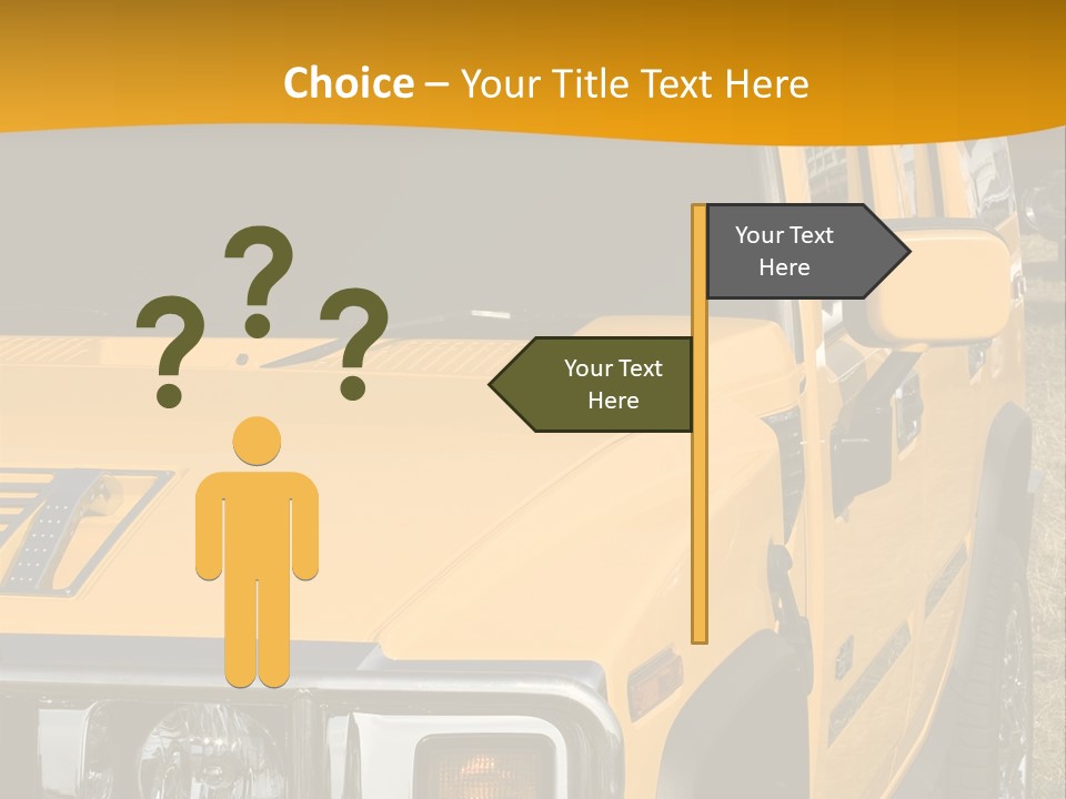 Utility Vehicle White PowerPoint Template