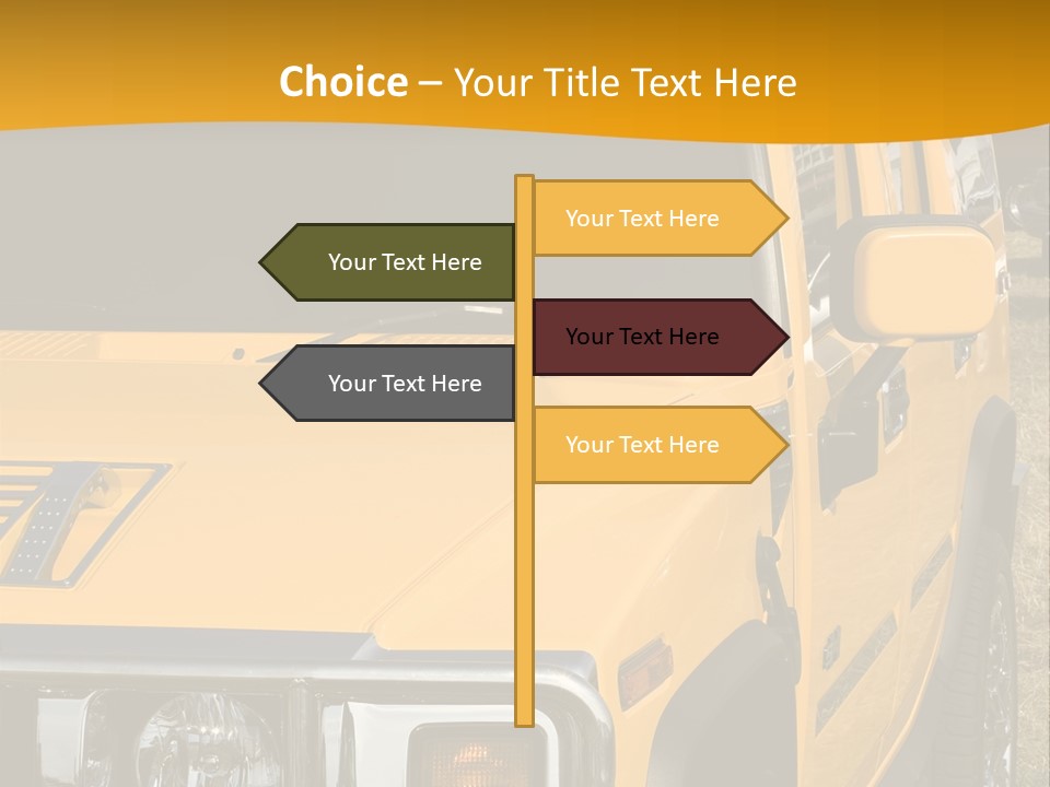 Utility Vehicle White PowerPoint Template