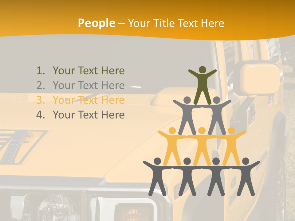 Utility Vehicle White PowerPoint Template