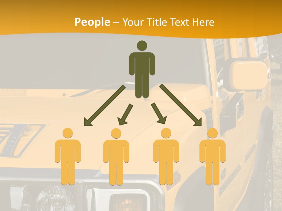 Utility Vehicle White PowerPoint Template