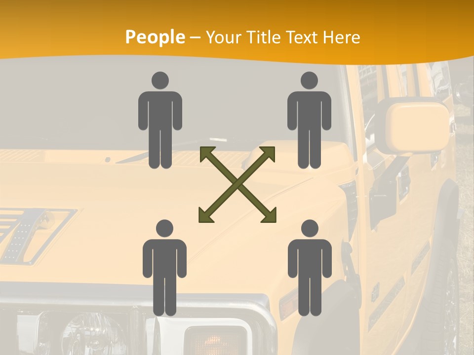 Utility Vehicle White PowerPoint Template