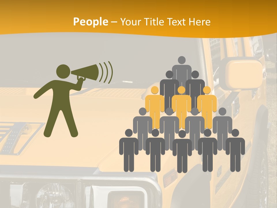 Utility Vehicle White PowerPoint Template