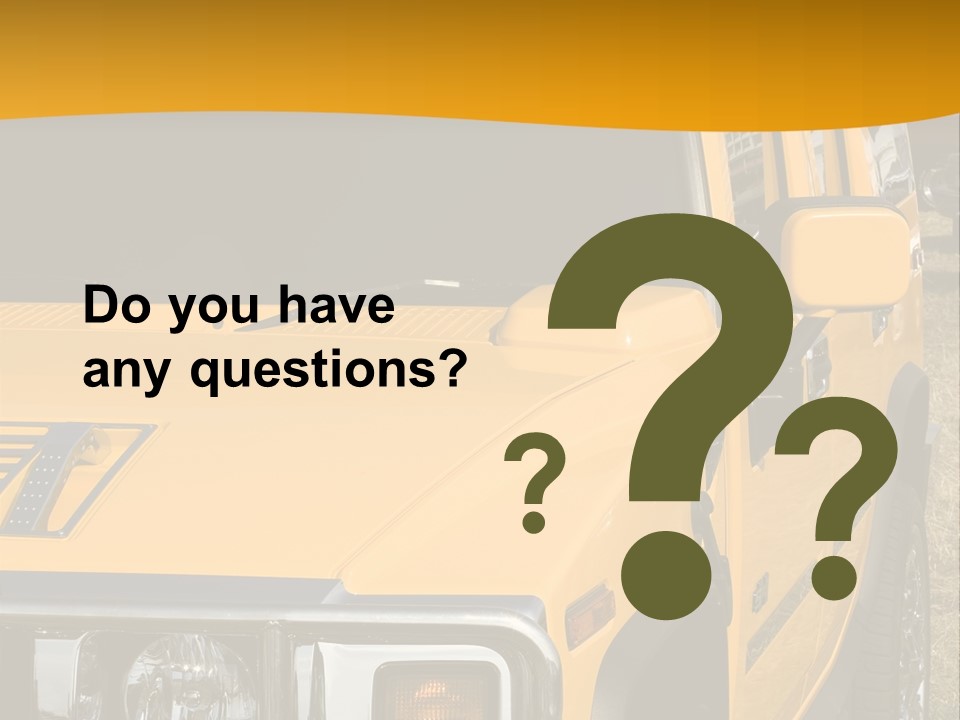 Utility Vehicle White PowerPoint Template