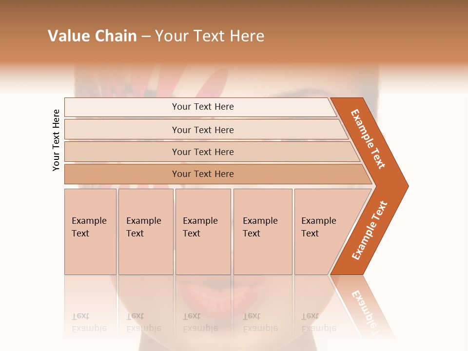 A Woman With Red Petals Painted On Her Face PowerPoint Template