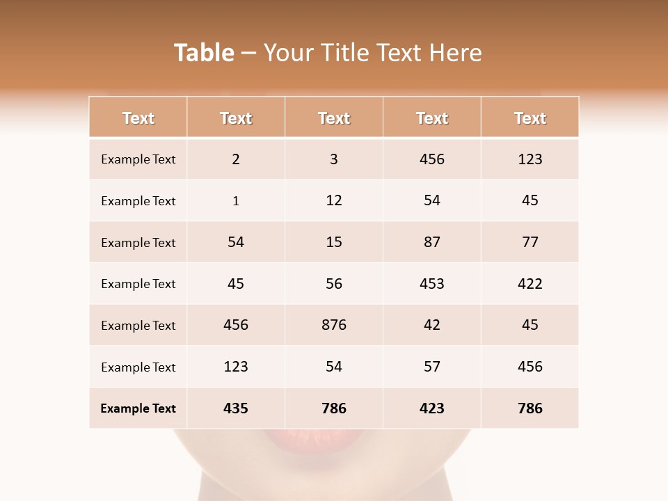 A Woman With Red Petals Painted On Her Face PowerPoint Template