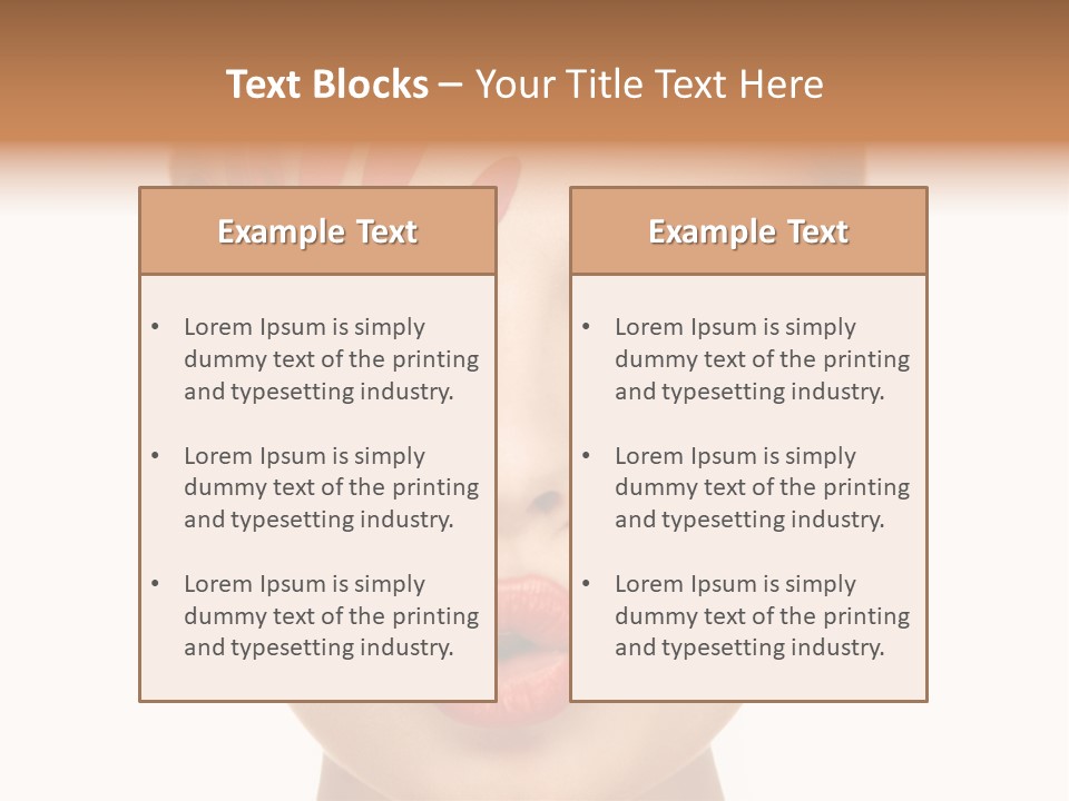 A Woman With Red Petals Painted On Her Face PowerPoint Template
