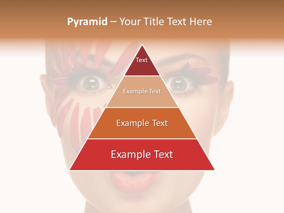 A Woman With Red Petals Painted On Her Face PowerPoint Template