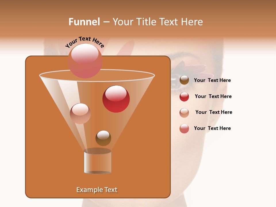 A Woman With Red Petals Painted On Her Face PowerPoint Template