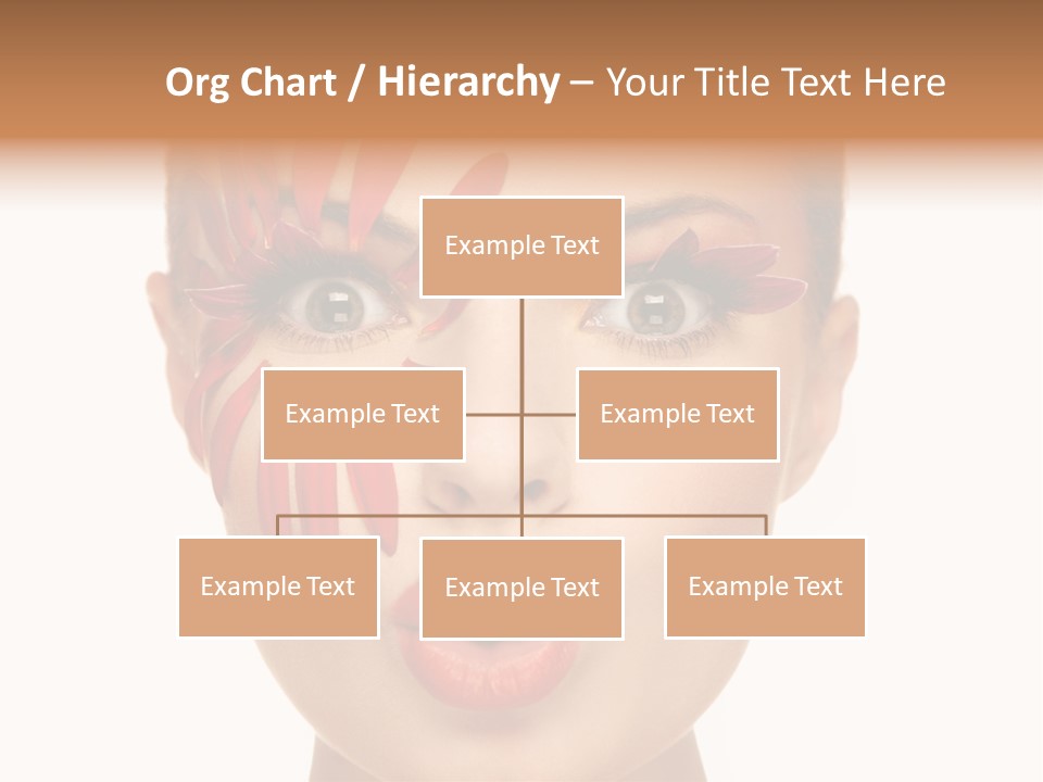 A Woman With Red Petals Painted On Her Face PowerPoint Template
