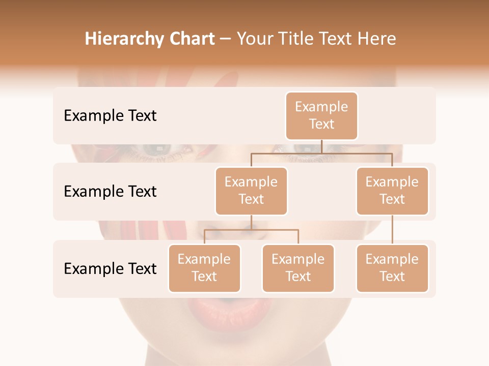 A Woman With Red Petals Painted On Her Face PowerPoint Template