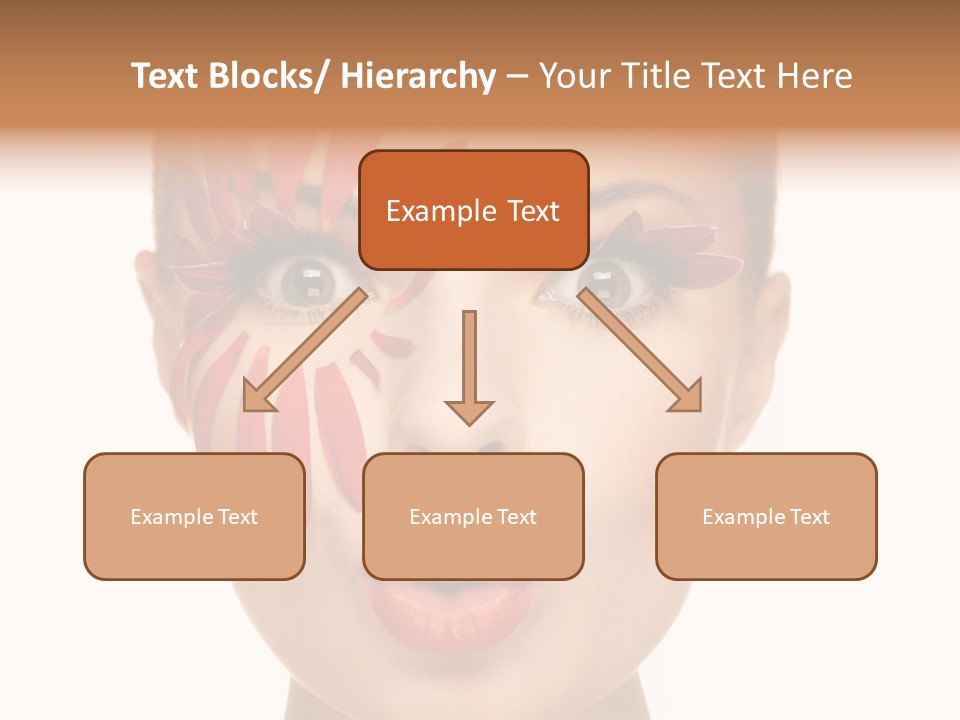 A Woman With Red Petals Painted On Her Face PowerPoint Template