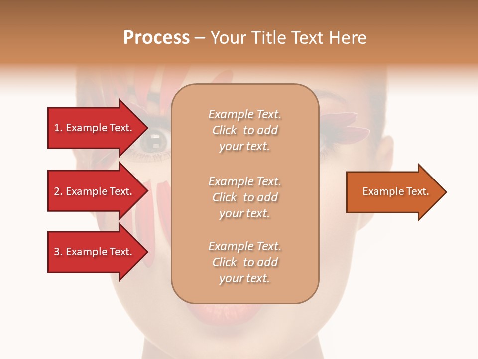 A Woman With Red Petals Painted On Her Face PowerPoint Template