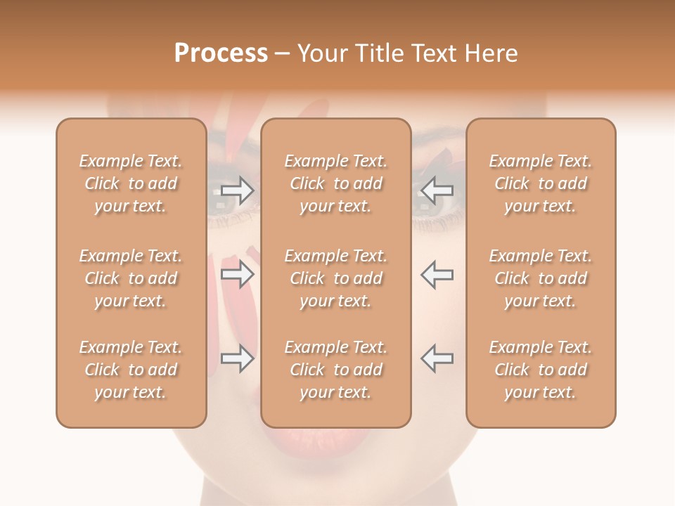 A Woman With Red Petals Painted On Her Face PowerPoint Template