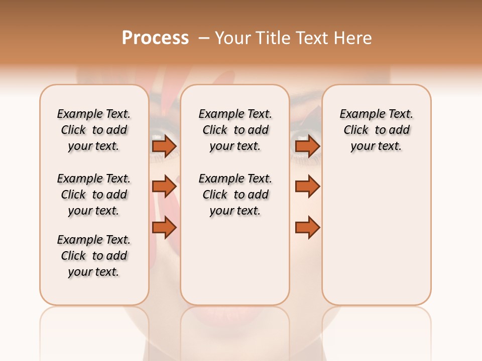 A Woman With Red Petals Painted On Her Face PowerPoint Template