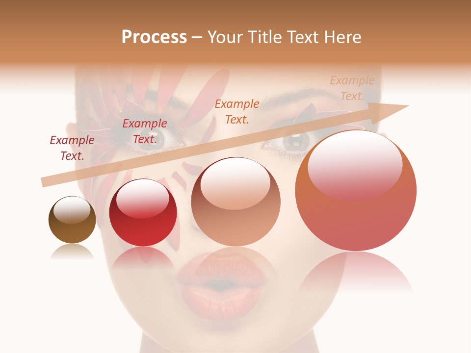 A Woman With Red Petals Painted On Her Face PowerPoint Template
