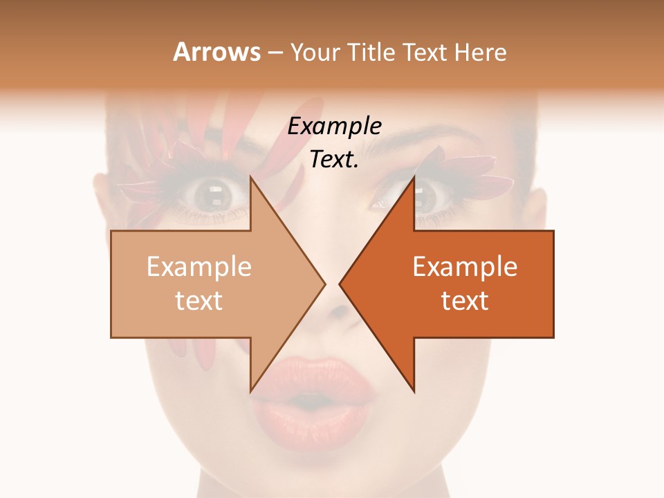 A Woman With Red Petals Painted On Her Face PowerPoint Template