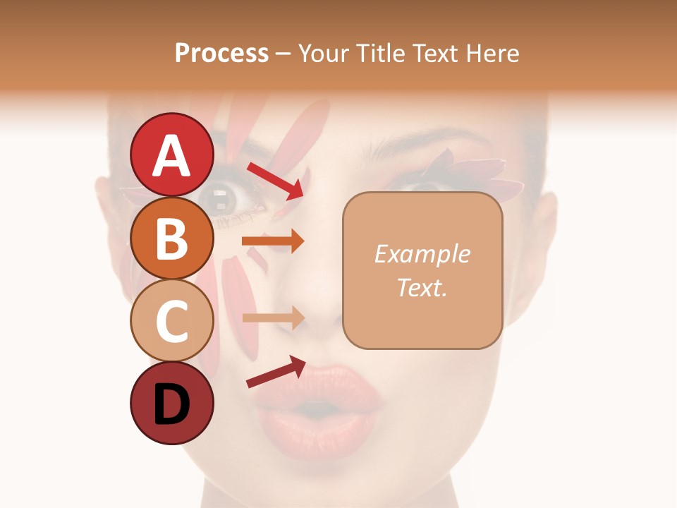 A Woman With Red Petals Painted On Her Face PowerPoint Template