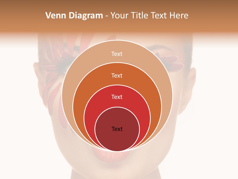 A Woman With Red Petals Painted On Her Face PowerPoint Template