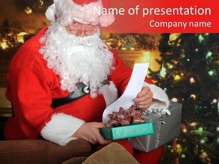 Christmas Santa Presents PowerPoint Template