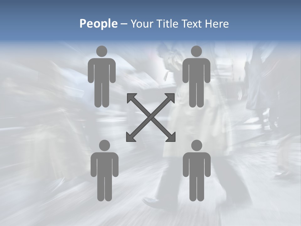 A Group Of People Walking Down A Street Holding Umbrellas PowerPoint Template