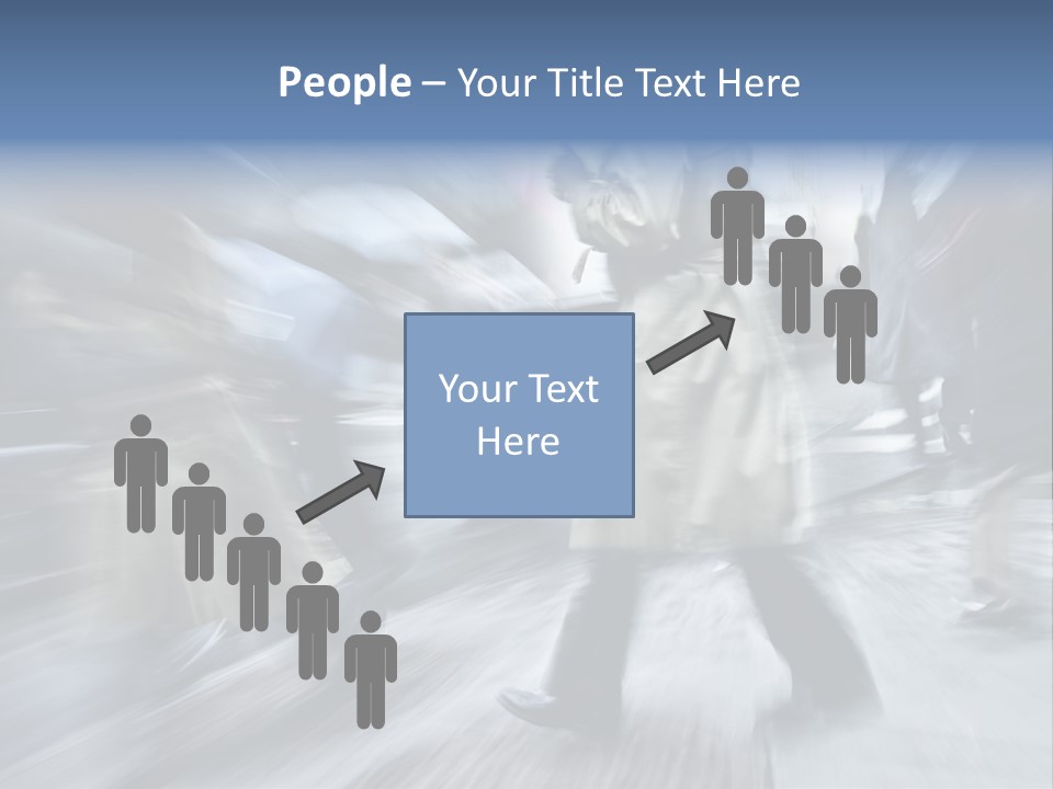 A Group Of People Walking Down A Street Holding Umbrellas PowerPoint Template