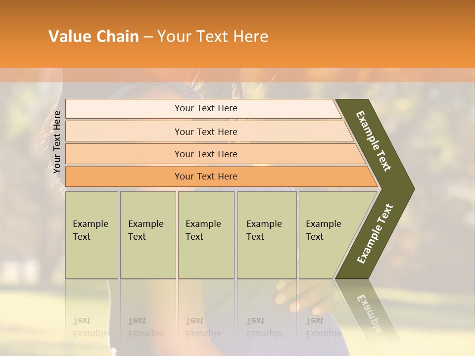 A Pregnant Woman In A Blue Dress Is Smiling PowerPoint Template