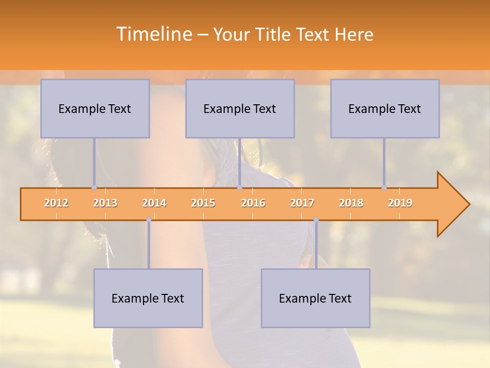 A Pregnant Woman In A Blue Dress Is Smiling PowerPoint Template