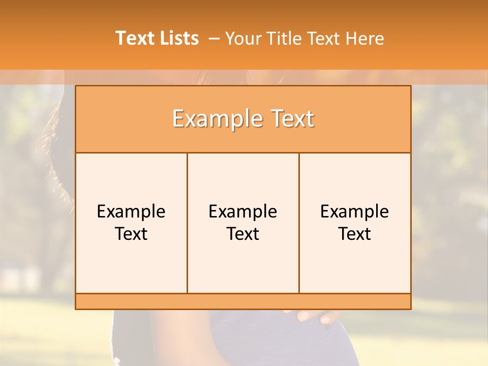 A Pregnant Woman In A Blue Dress Is Smiling PowerPoint Template