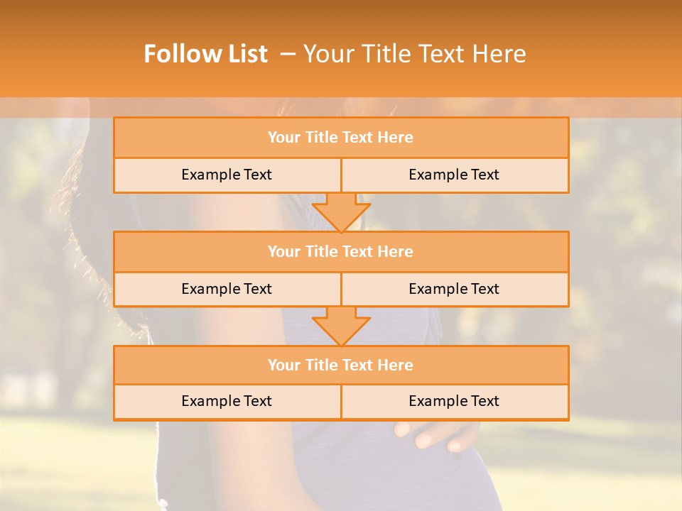 A Pregnant Woman In A Blue Dress Is Smiling PowerPoint Template