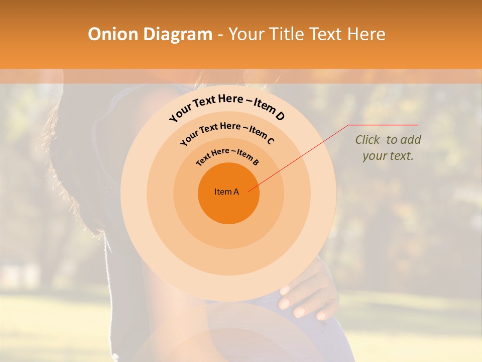 A Pregnant Woman In A Blue Dress Is Smiling PowerPoint Template