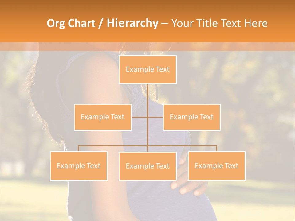 A Pregnant Woman In A Blue Dress Is Smiling PowerPoint Template